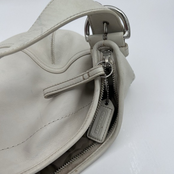 Vintage Coach 9464 Soho Hobo Bag Shoulder Bag Leather cream Read - Picture 13 of 16